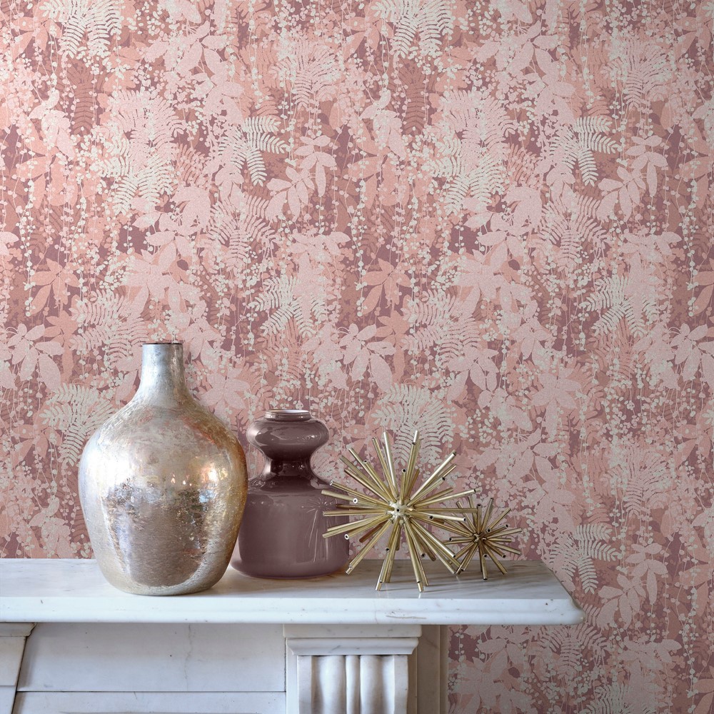 Canopy Wallpaper 120375 by Clarissa Hulse in Antique Rose Pink